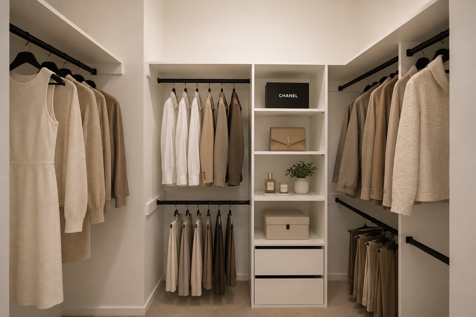 Fully fitted walk-in wardrobe