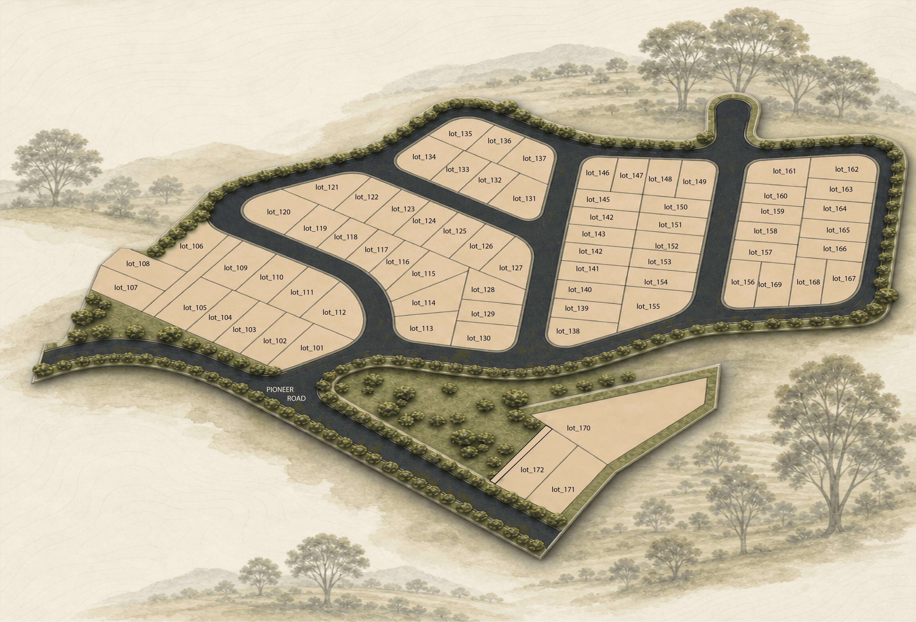 Langham Estate site plan preview